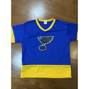 NHL St Louis Blues Hockey jersey Kids Size Medium Blue Franklin